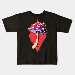 Trippy Third Eye Mushroom Kids T-Shirt